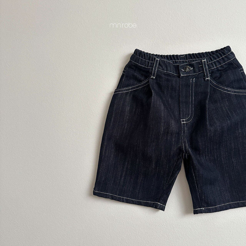 mini robe / pintuck denim pants