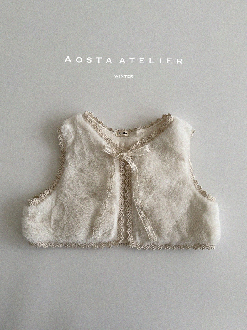 aosta / lace open vest