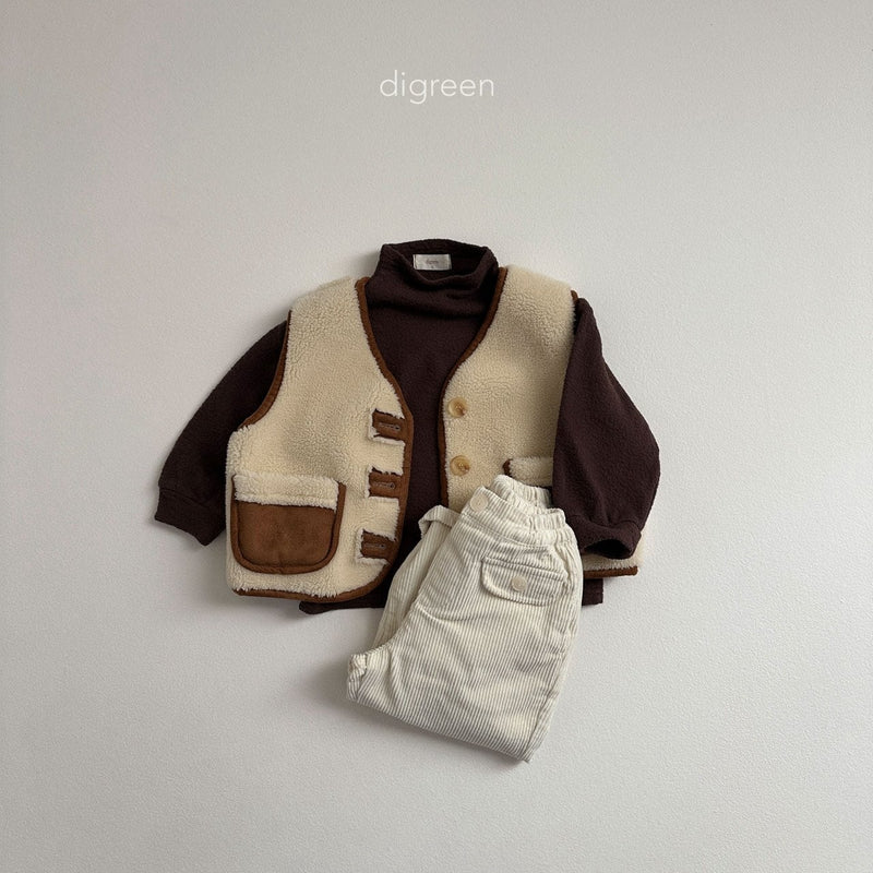 digreen / button corduroy pants