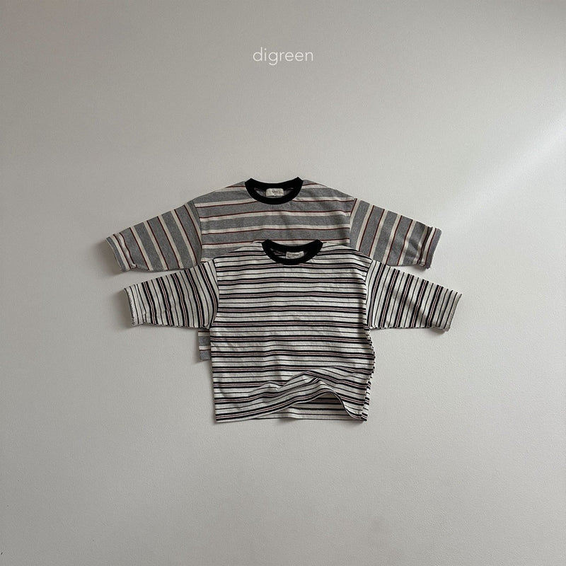 digreen /multi stripe tee