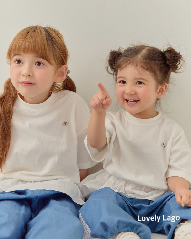 lago / frill string long t【for kids, jr &mom】