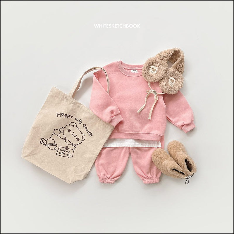 white sketch book /  warm basic pants【for kids&Jr.】