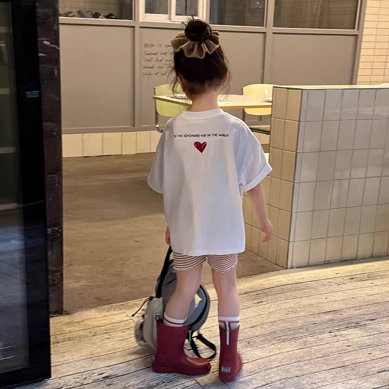 back heart t-shirt 【for kids&Jr.】