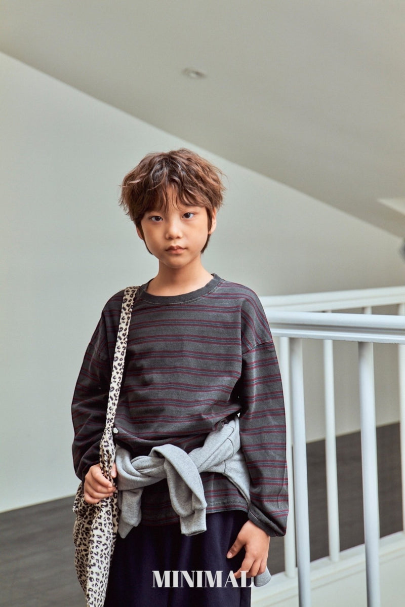 minimal / pigment boarder tee【for kids &Jr.】