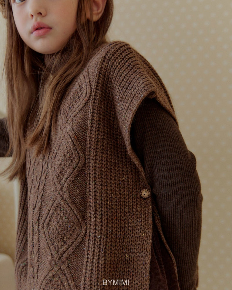 by mimi  / loose knit vest【for kids , jr】