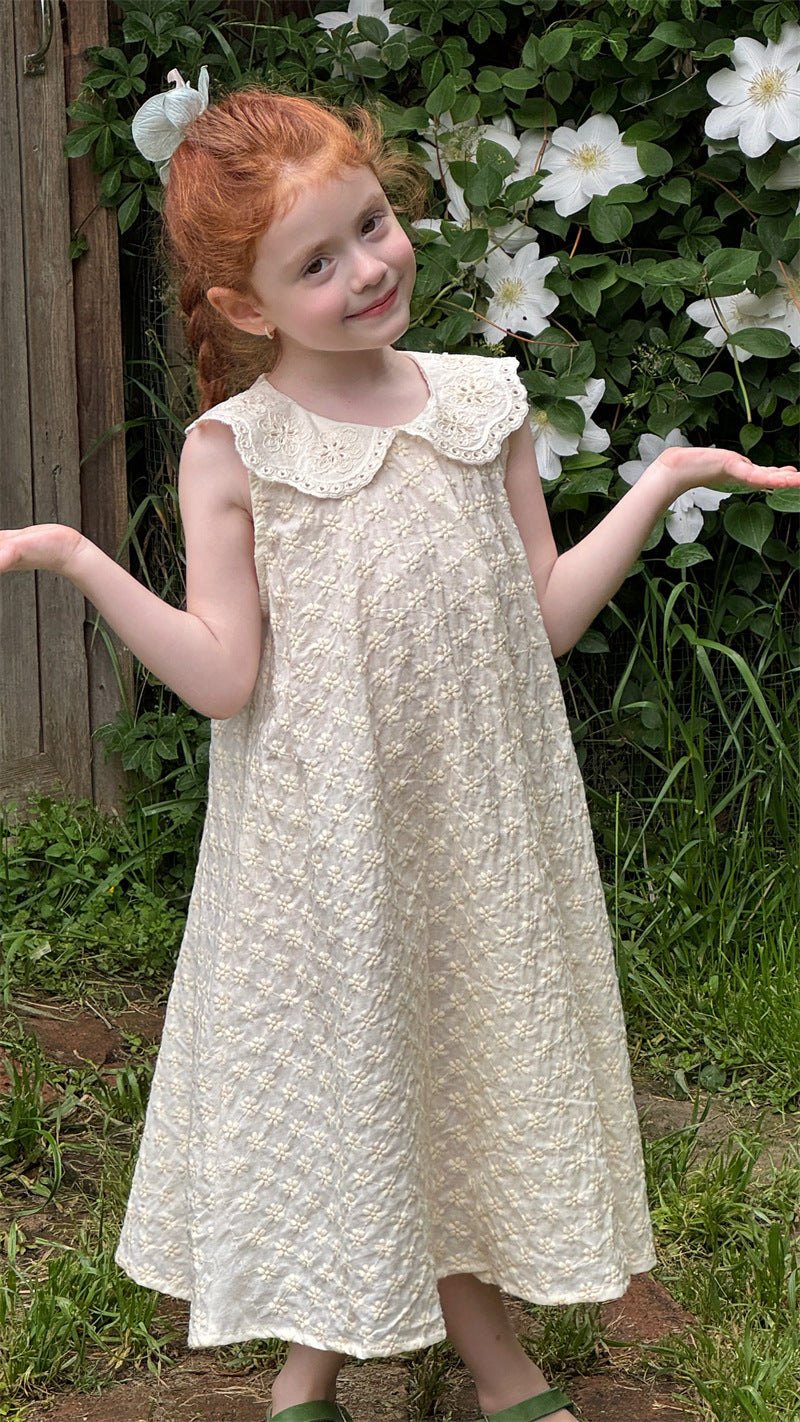 cheng le  /lace neck one-piece【for kids , jr】