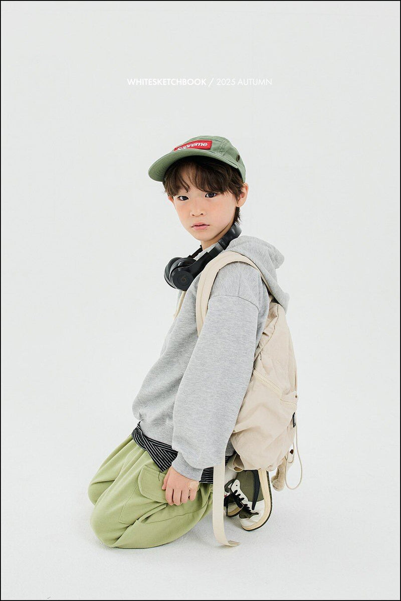 『8/31まで特別価格』white sketch book / soda muji hood mtm【for kids&Jr.】