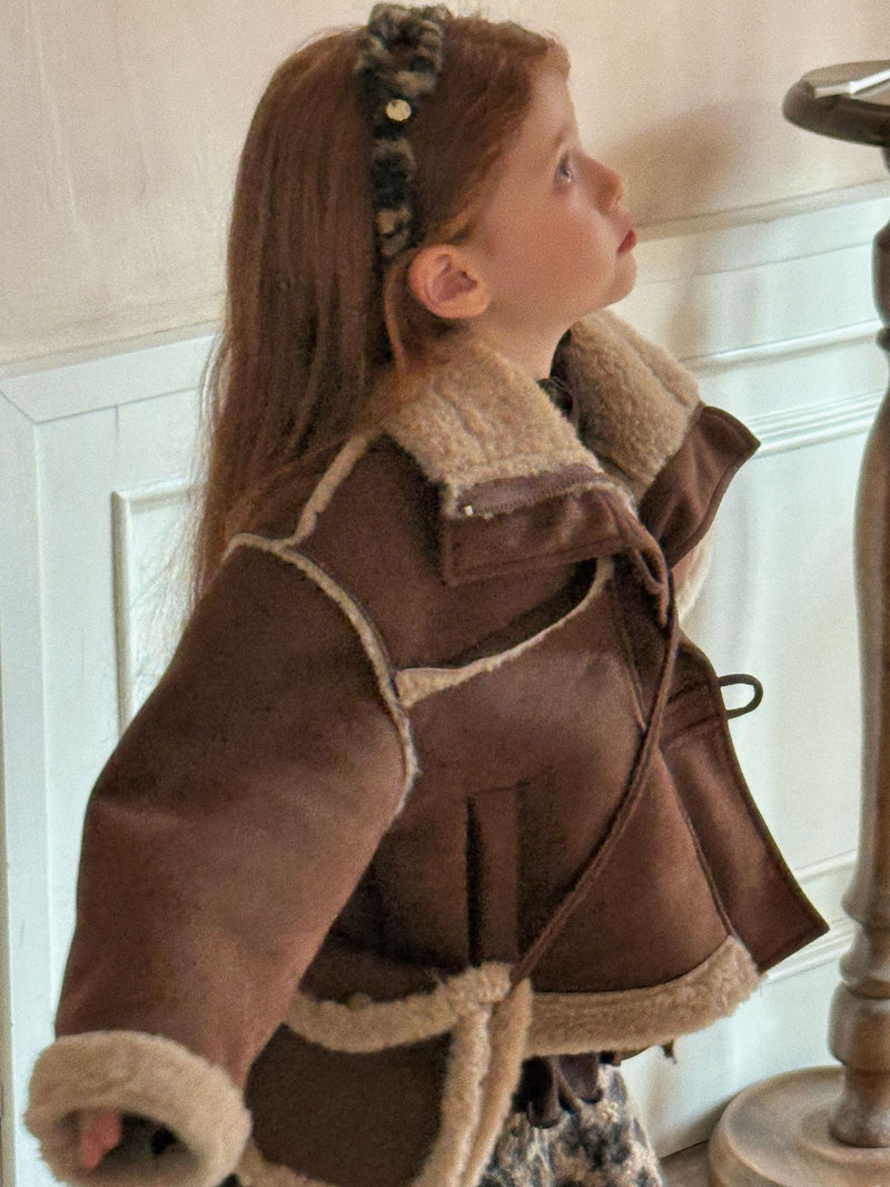 otaly / high neck mouton coat 【for kids , jr】