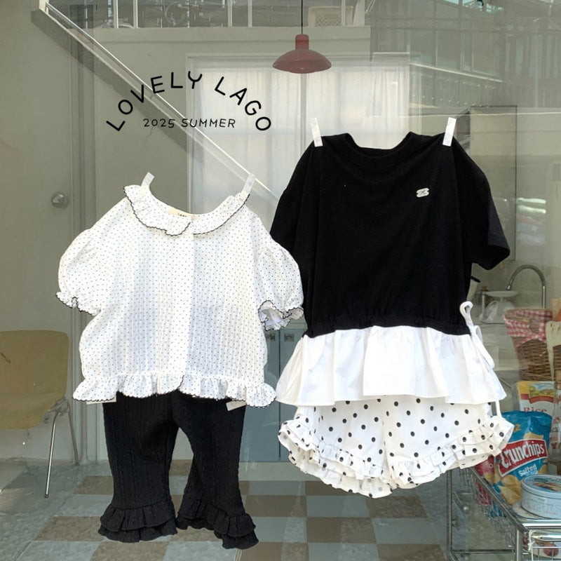 lago / frill string long t【for kids, jr &mom】