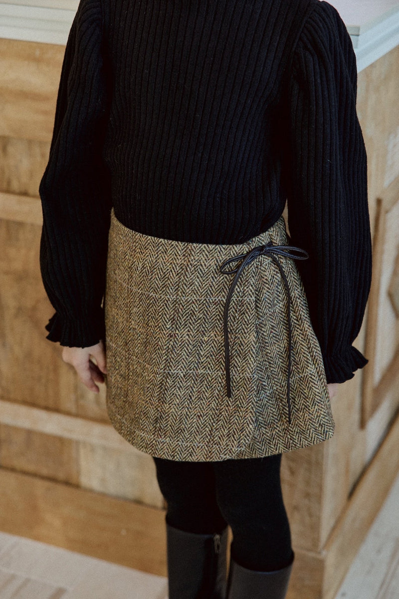 mon atelier / tweed wrap pants