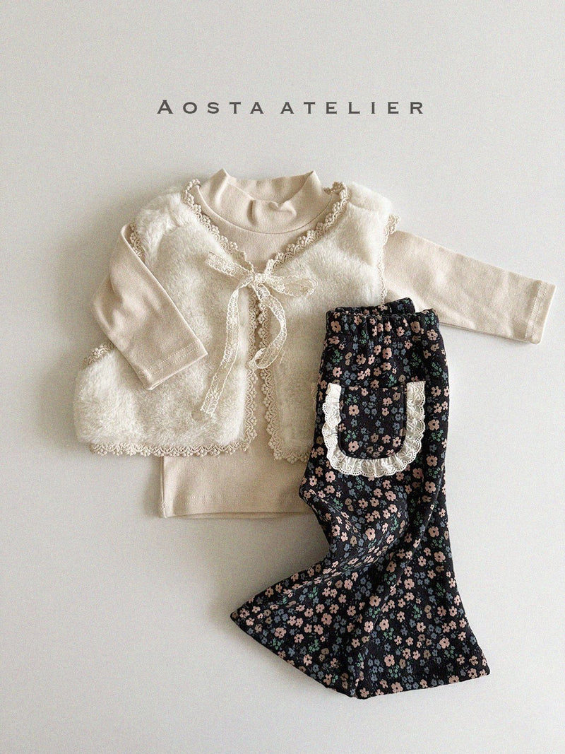 aosta / lace open vest