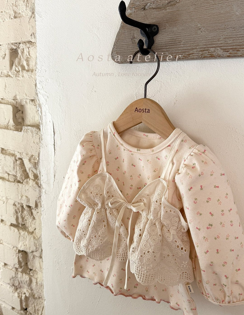 aosta /  lace ribbon vest【for baby&kids】