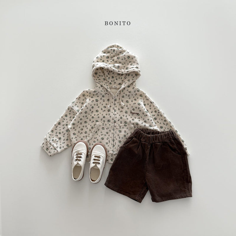 bonito / waffle hood zip up 【for kids&Jr.】