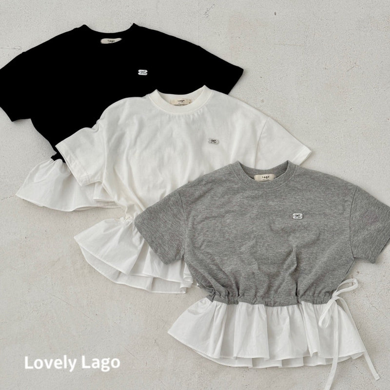 lago / frill string long t【for kids, jr &mom】