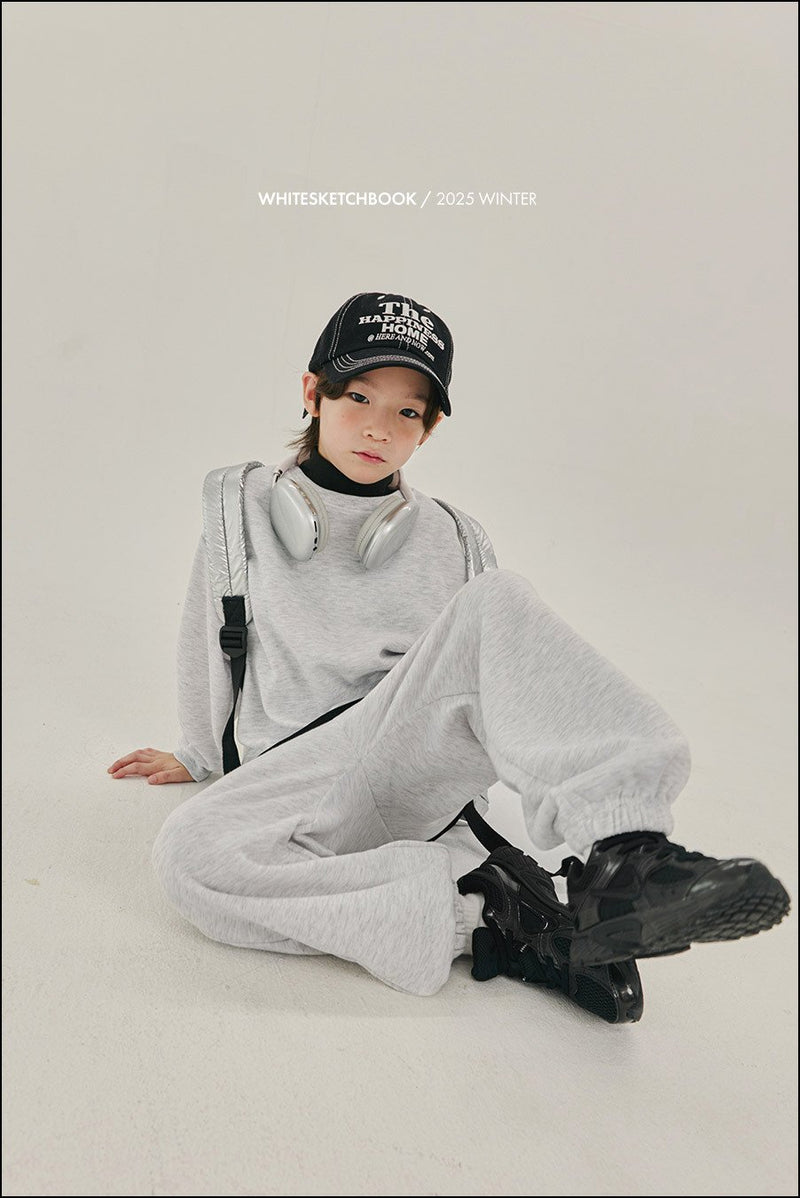 white sketch book /  warm basic pants【for kids&Jr.】