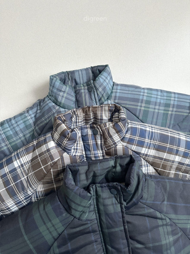 digreen / tori check padding【for kids】
