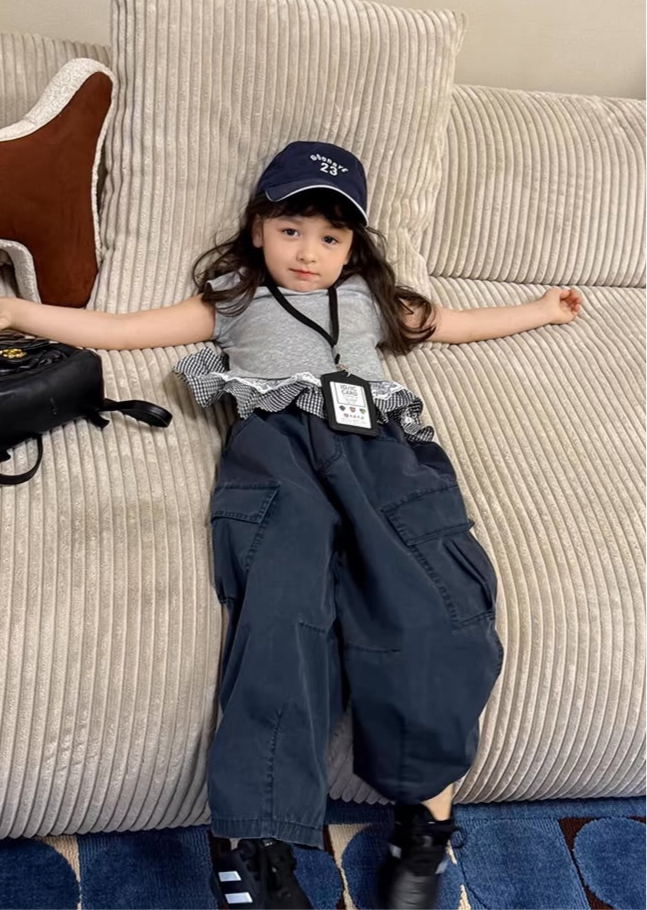 wide cargo  pants【for kids,Jr.& mom】