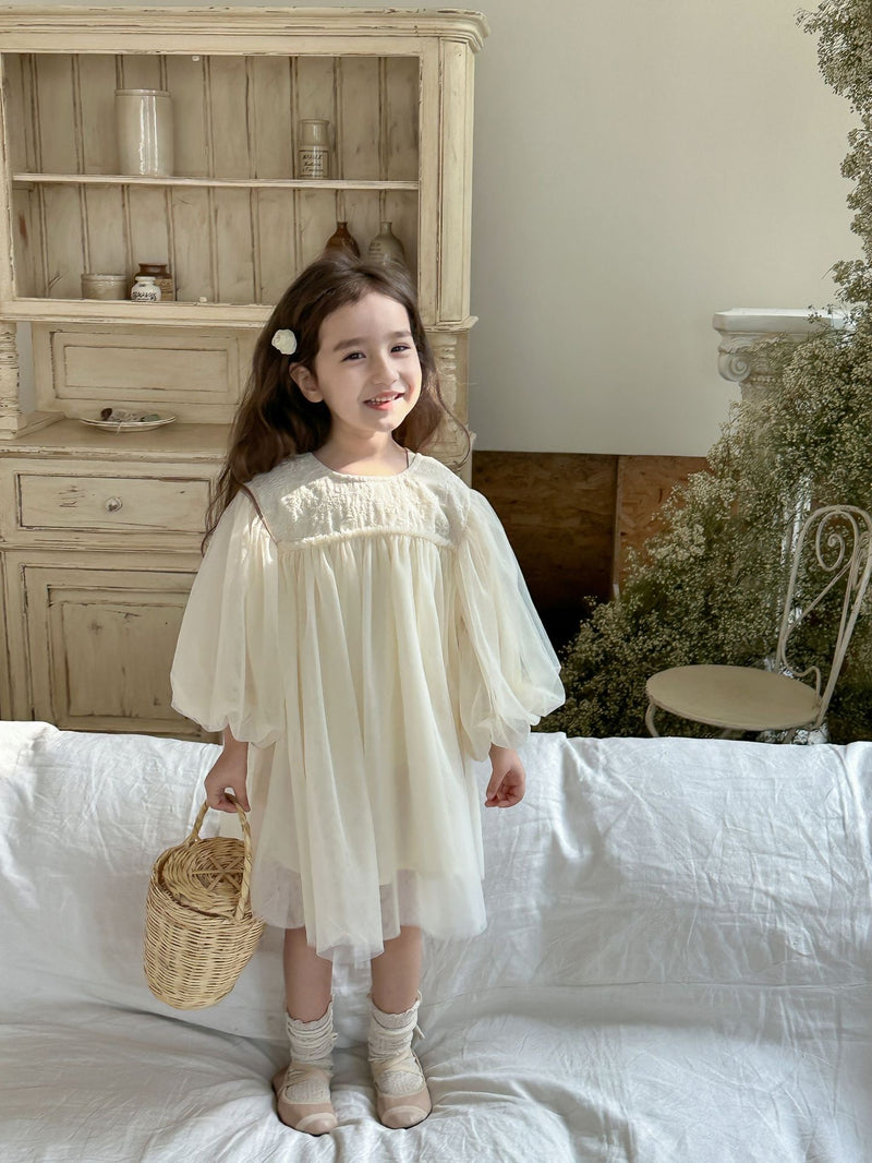 flower tulle one-piece【for kids ,jr.】