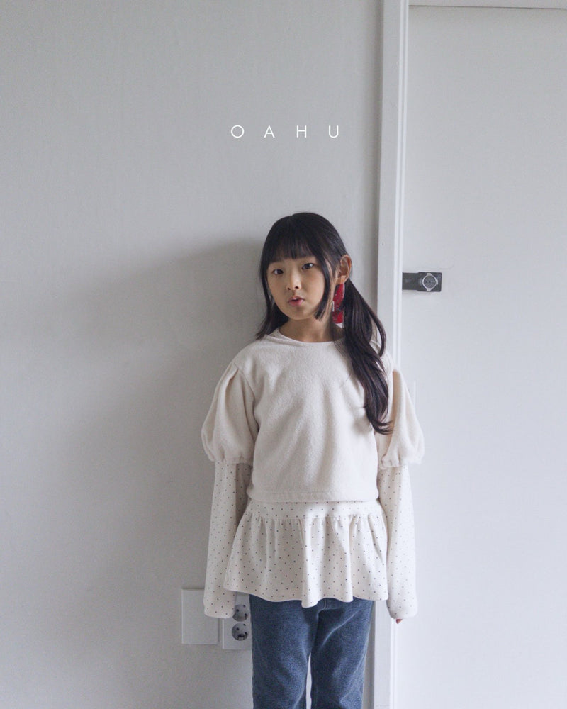 oahu / dot frill t【for kids, Jr. 】