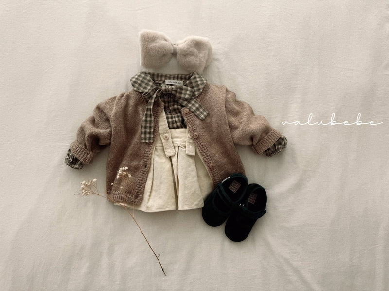 valubebe / check ribbon blouse【for baby, kids 】