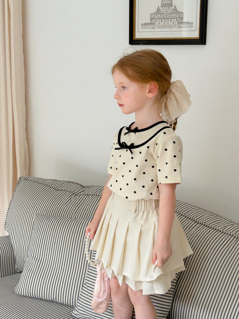 dot ribbon tee【for kids &  Jr.】