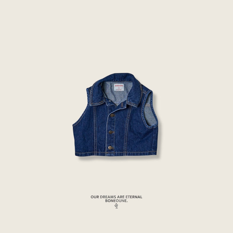 boneoune / haiten denim vest【for kids, Jr. 】