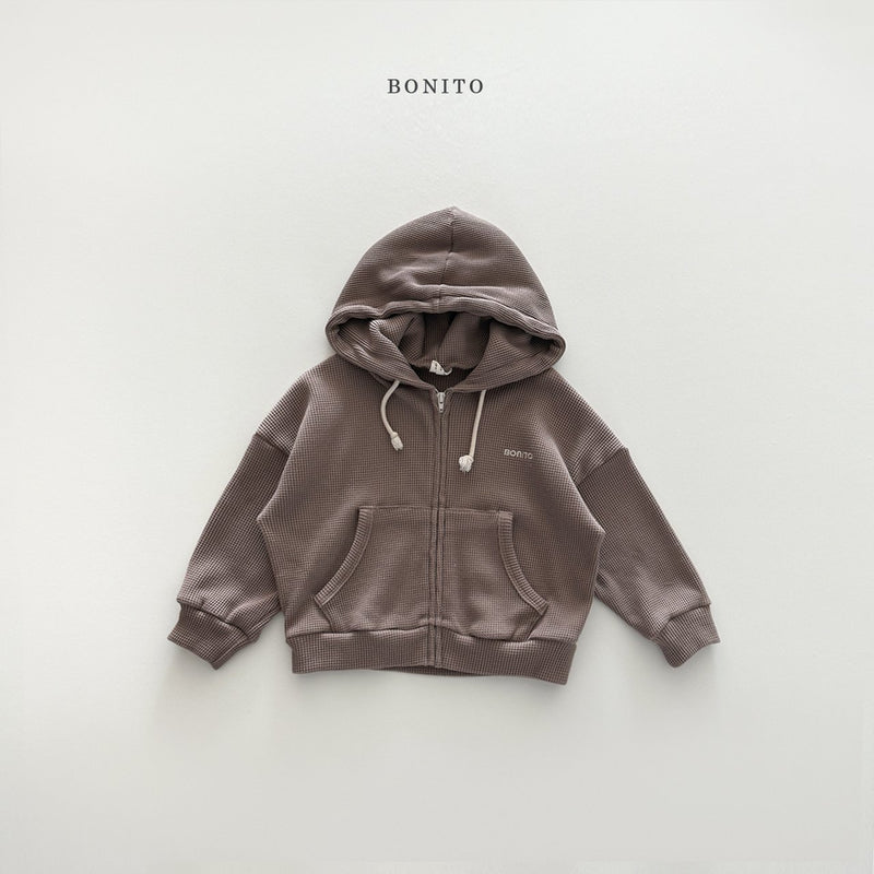 bonito / waffle hood zip up 【for kids&Jr.】