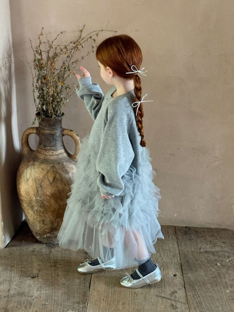 otaly / grey patchwork dress【for kids , jr】