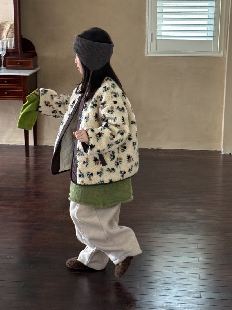 snow flower boa coat 【for kids&Jr.】
