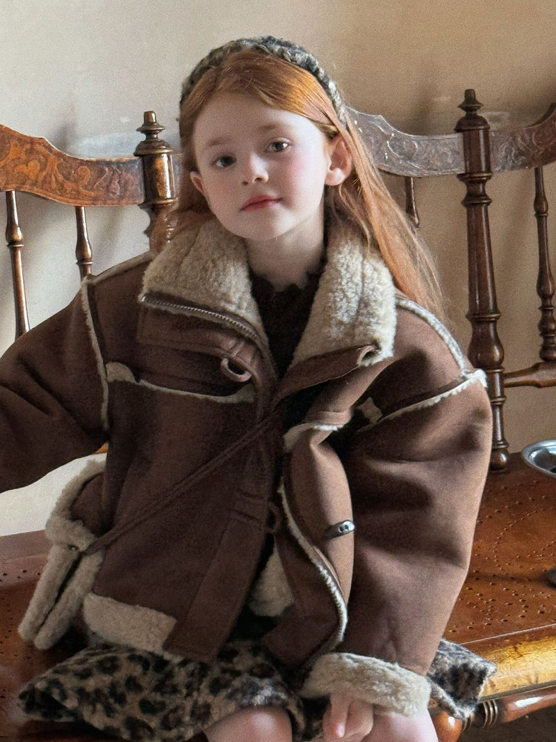 otaly / high neck mouton coat 【for kids , jr】