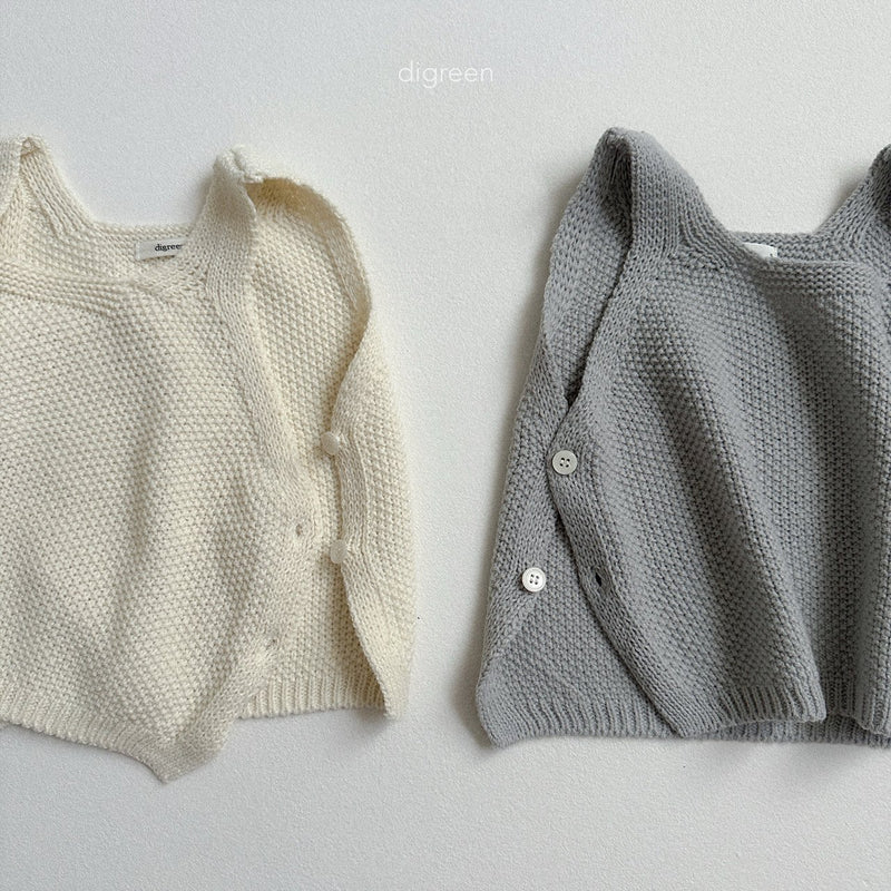 digreen / button vest【for kids】