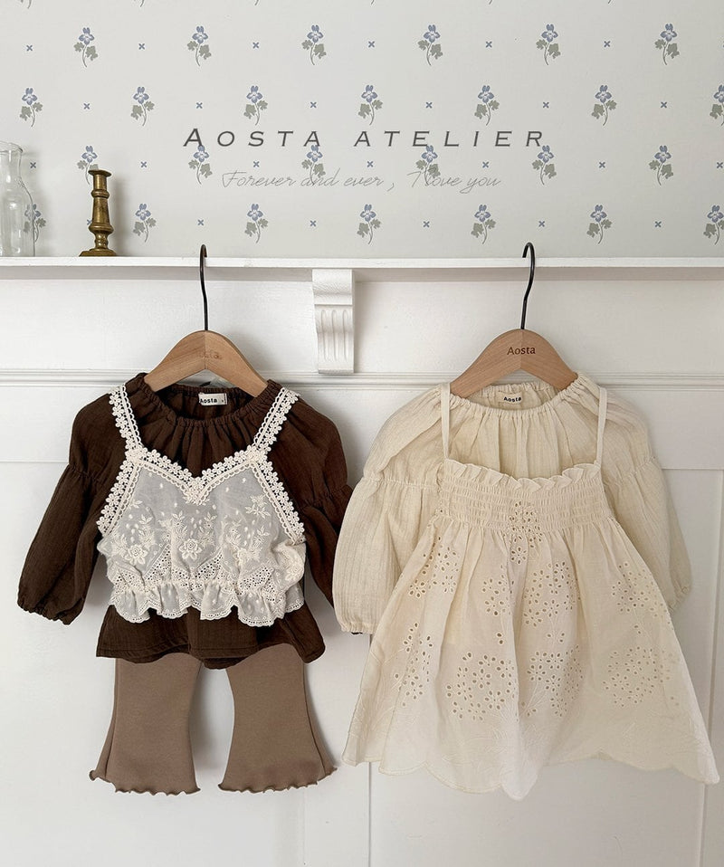 aosta /  lace leaf dress【for baby&kids】