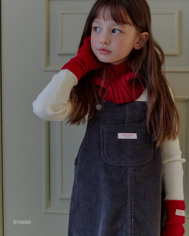 by mimi  / coco corduroy onepiece【for kids , jr】