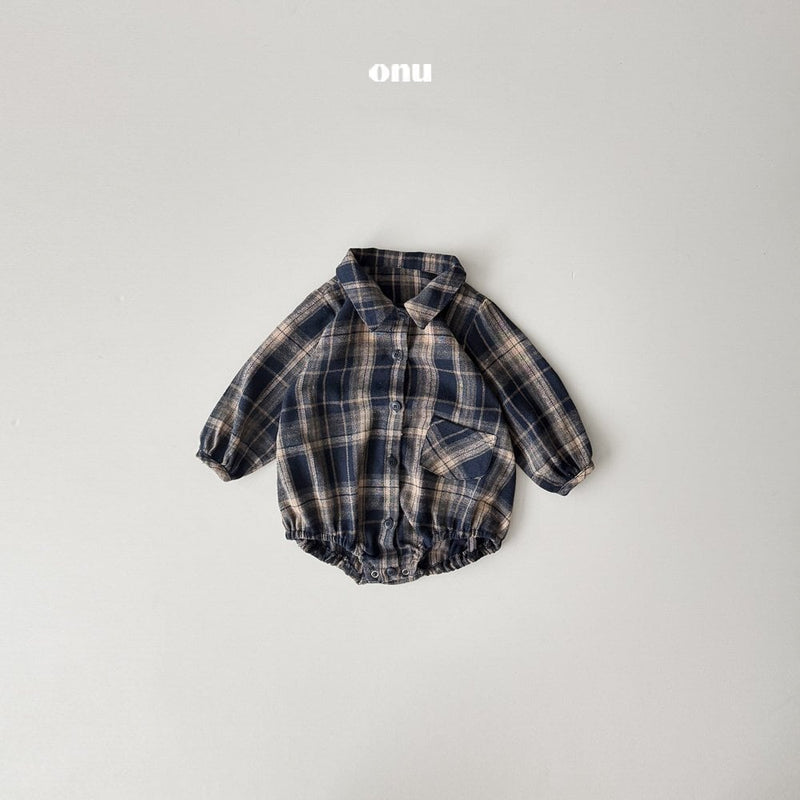 onu / check collar suit【for baby】
