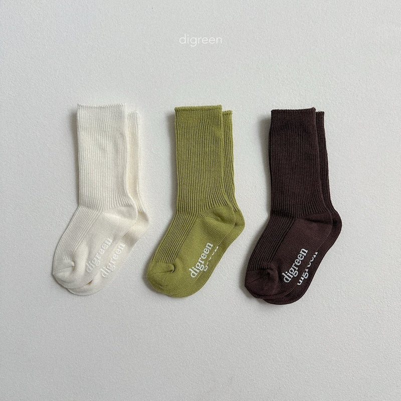 digreen / olive socks set【for kids】