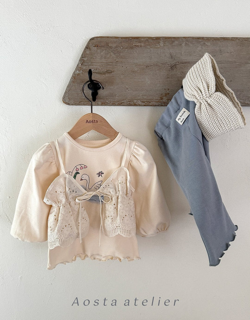 aosta /  lace ribbon vest【for baby&kids】