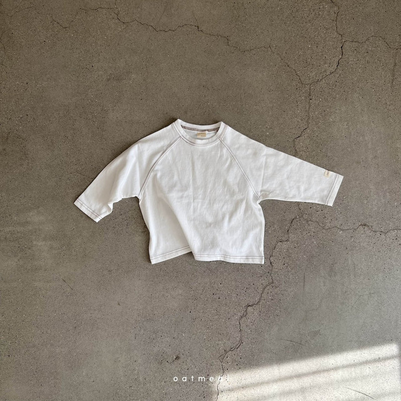 oatmeal / soft raglan tee【for kids】