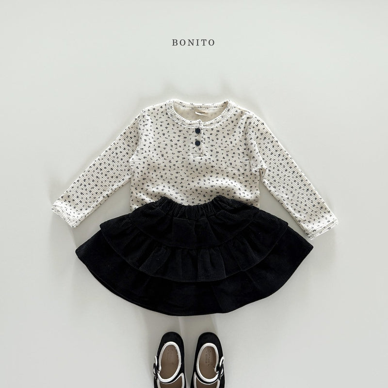 bonito / flower warp lace t【for kids&Jr.】