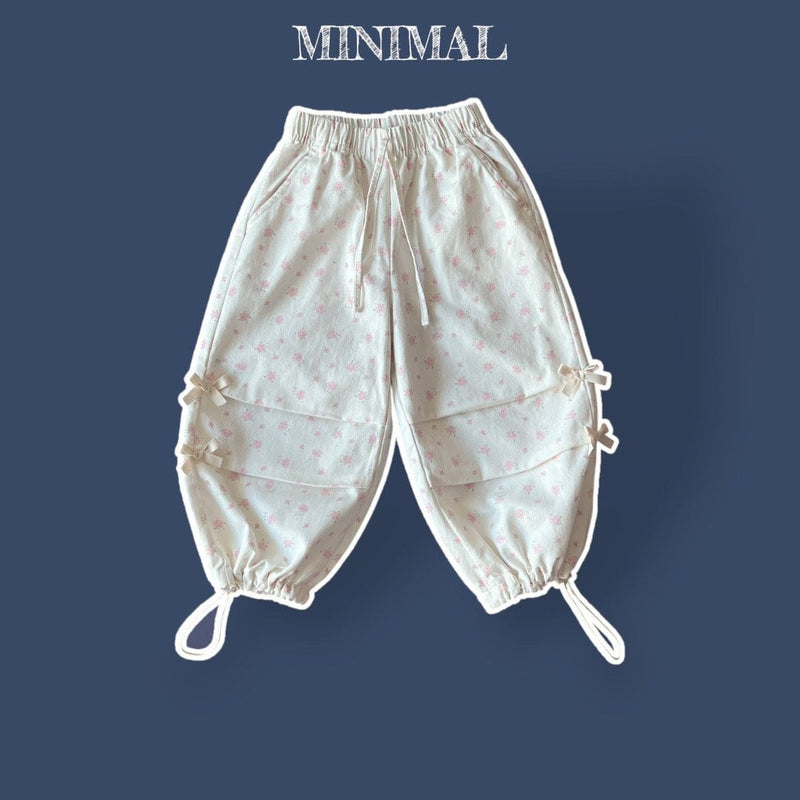 minimal / flower ribbon pintuck pants【for kids &Jr.】