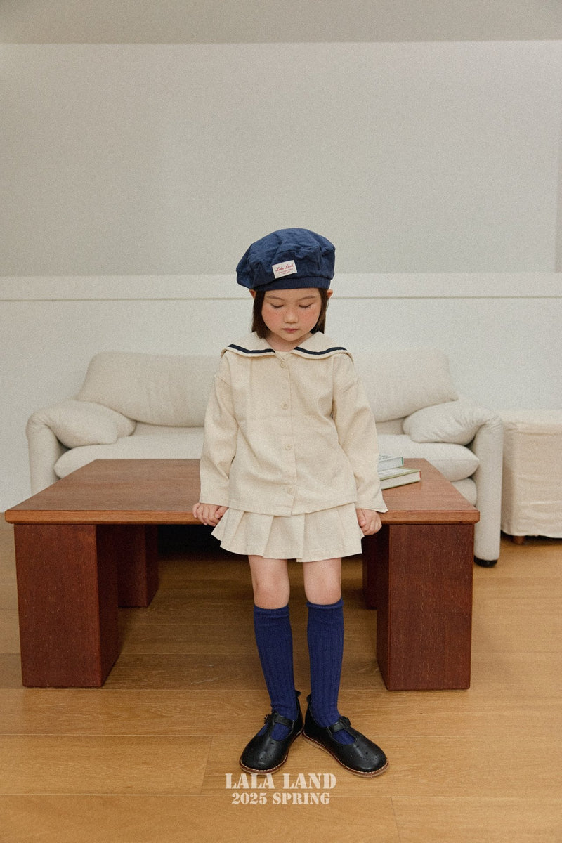 lalaland / slub denim skirt【for kids】