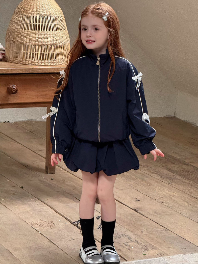 otaly / ribbon jacket skirt set【for kids , jr】(no.5690)