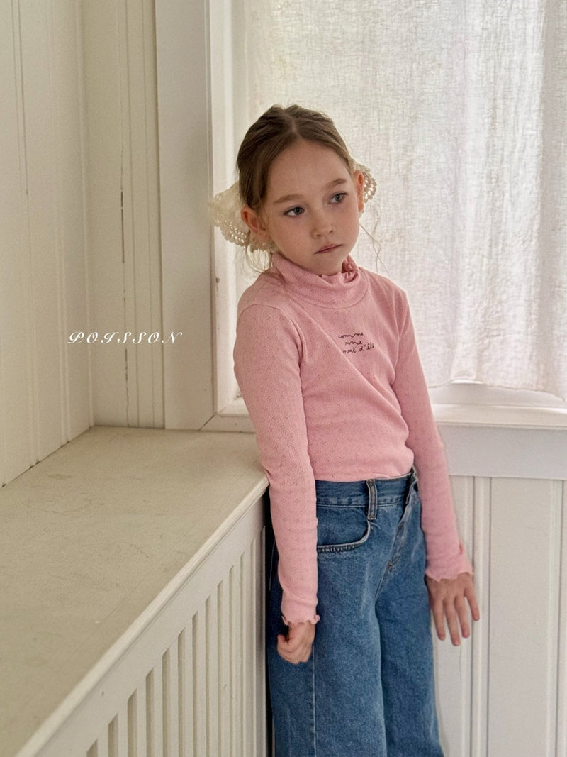 poisson / eyelet polar tee【for kids &Jr.】