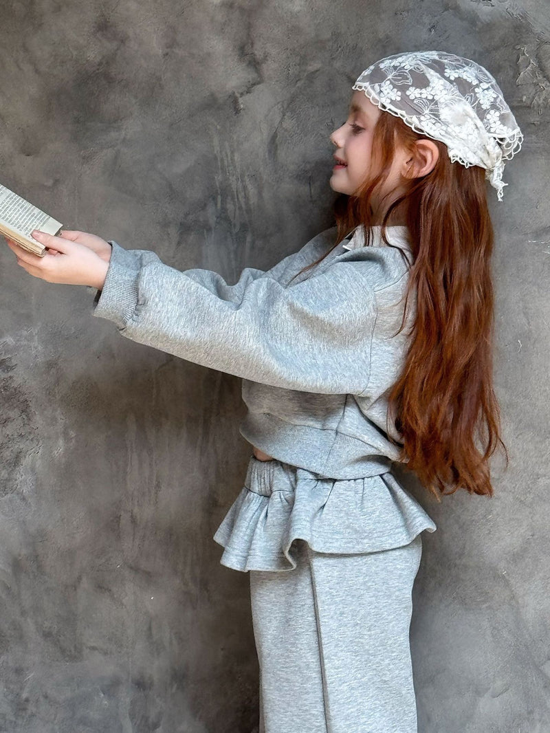otaly /  collar mtm frill pants set【for kids , jr】(no.5716)