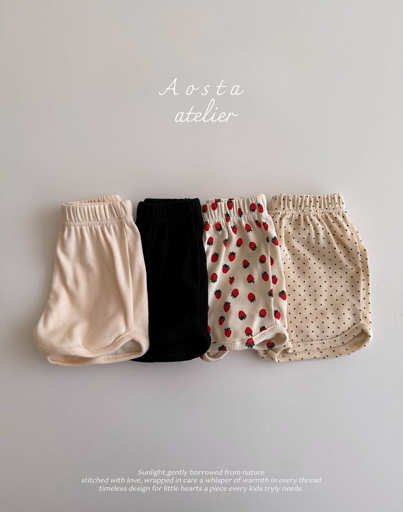 aosta / rib short pants【for baby &kids】