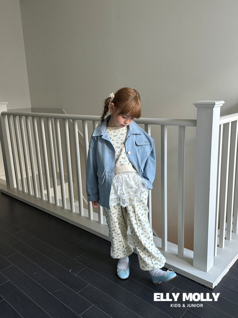 elly molly  / wrinkle waffle jogger pants【for kids, Jr. 】