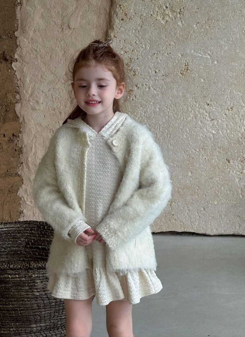 otaly / fluffy cardigan coat【for kids , jr】(no.5676)