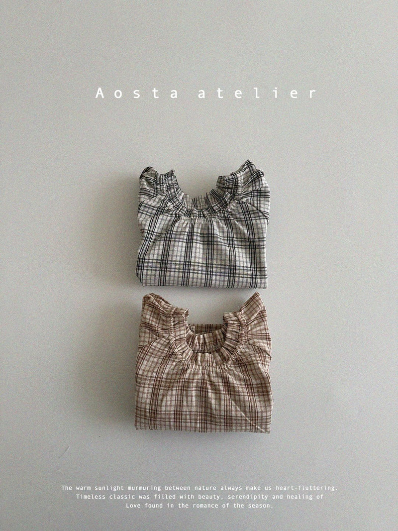 aosta / le check blouse【for baby &kids】