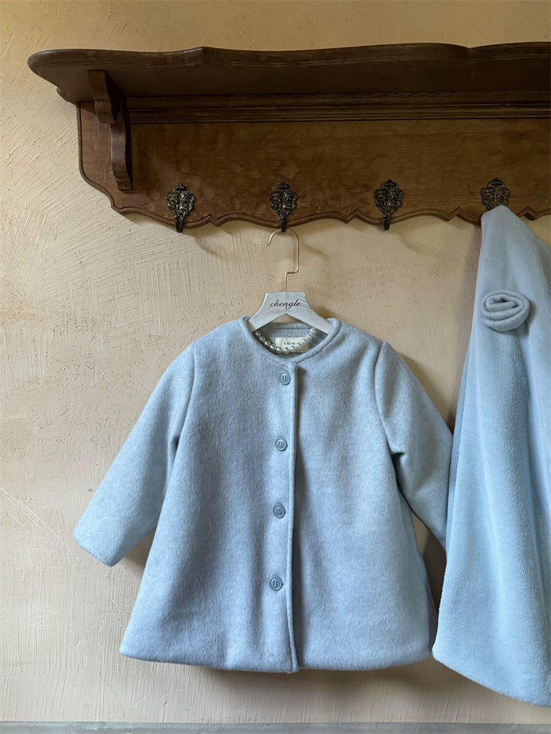 cheng le  / muffler set no collar coat 【for kids , jr 】