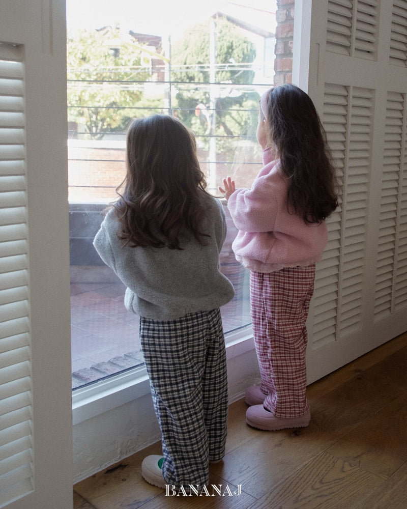 bananaj / cozy check pants【for kids & jr.】