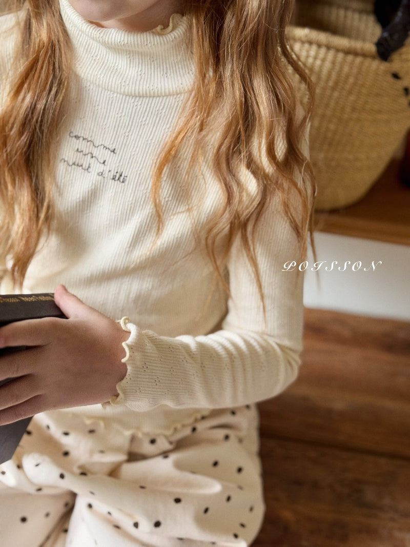 poisson / eyelet polar tee【for kids &Jr.】